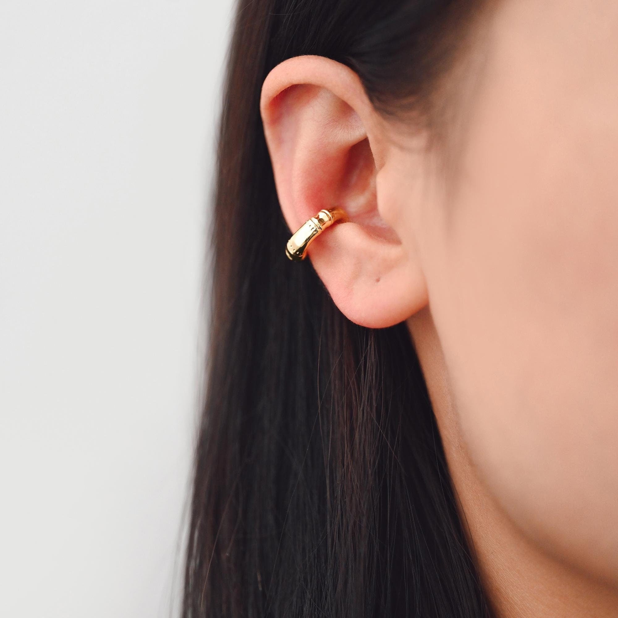 4pcs Gold/ Silver Tone Ear Cuff, Minimalist Cartilage Earrings, Dainty Clip On Earrings (GB-4573)